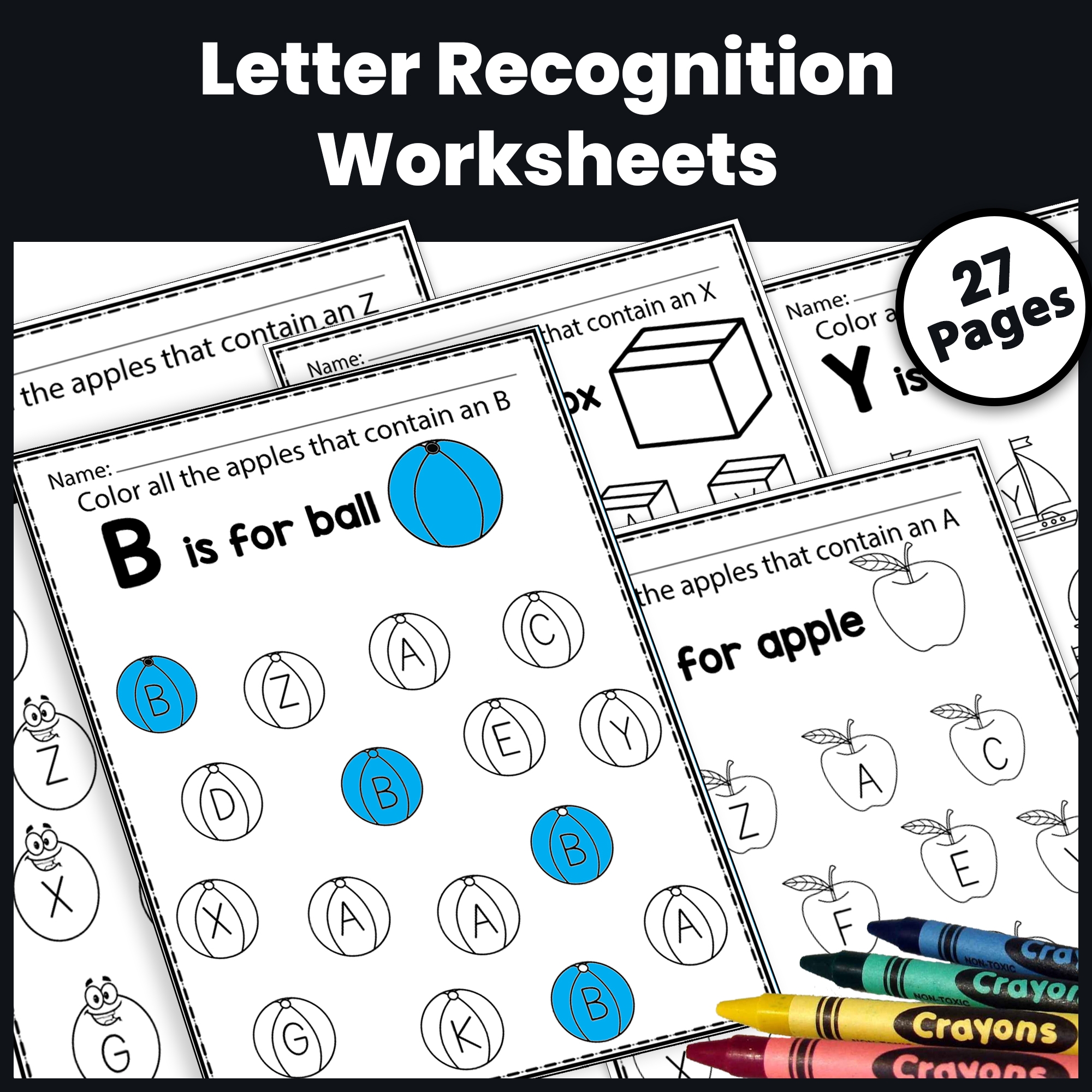 Alphabet Letter Recognition Worksheets Jenny Printable