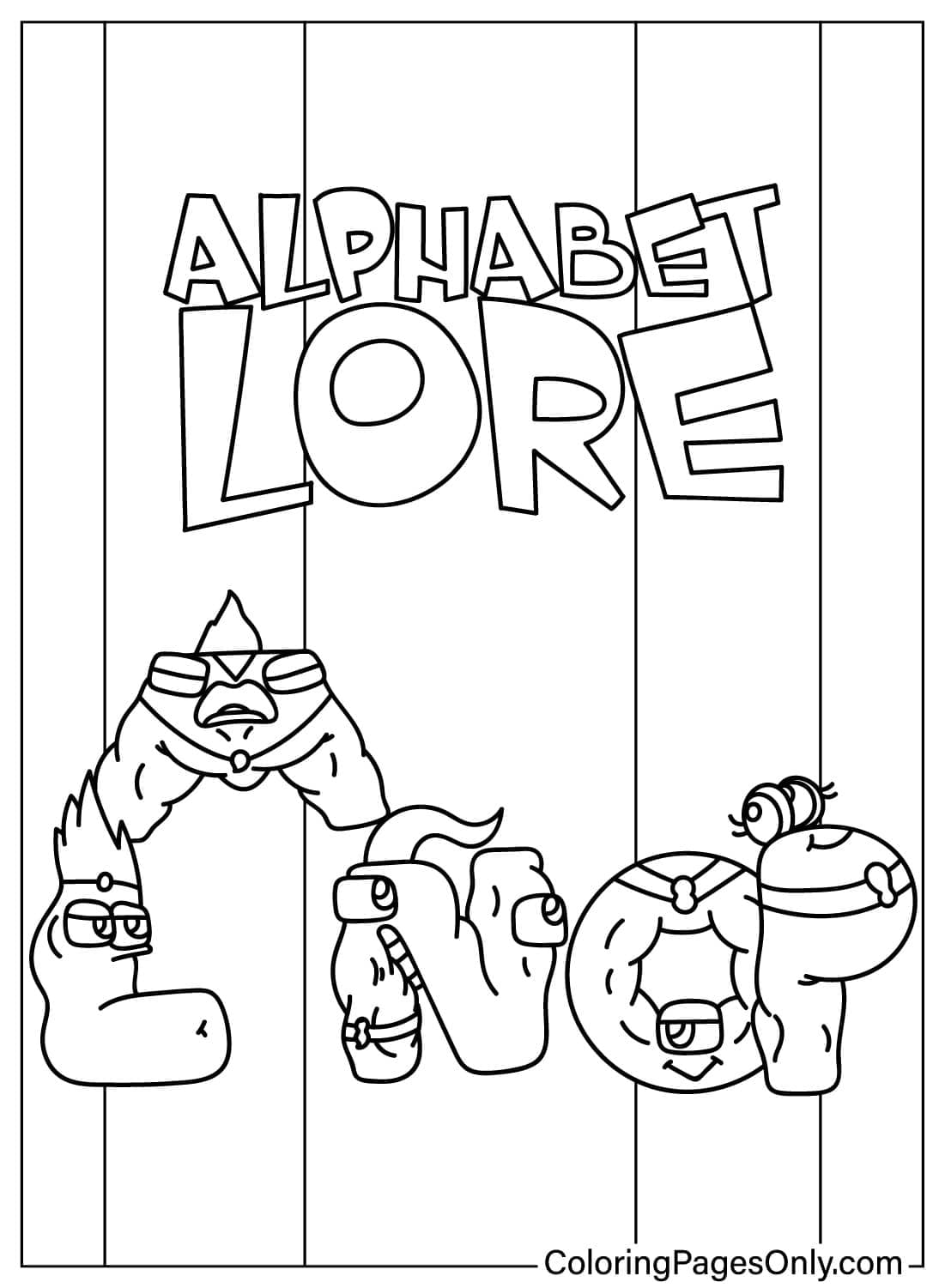 Alphabet Lore Coloring Pages A 2025 Alphabet Lore Coloring Pages A 2025
