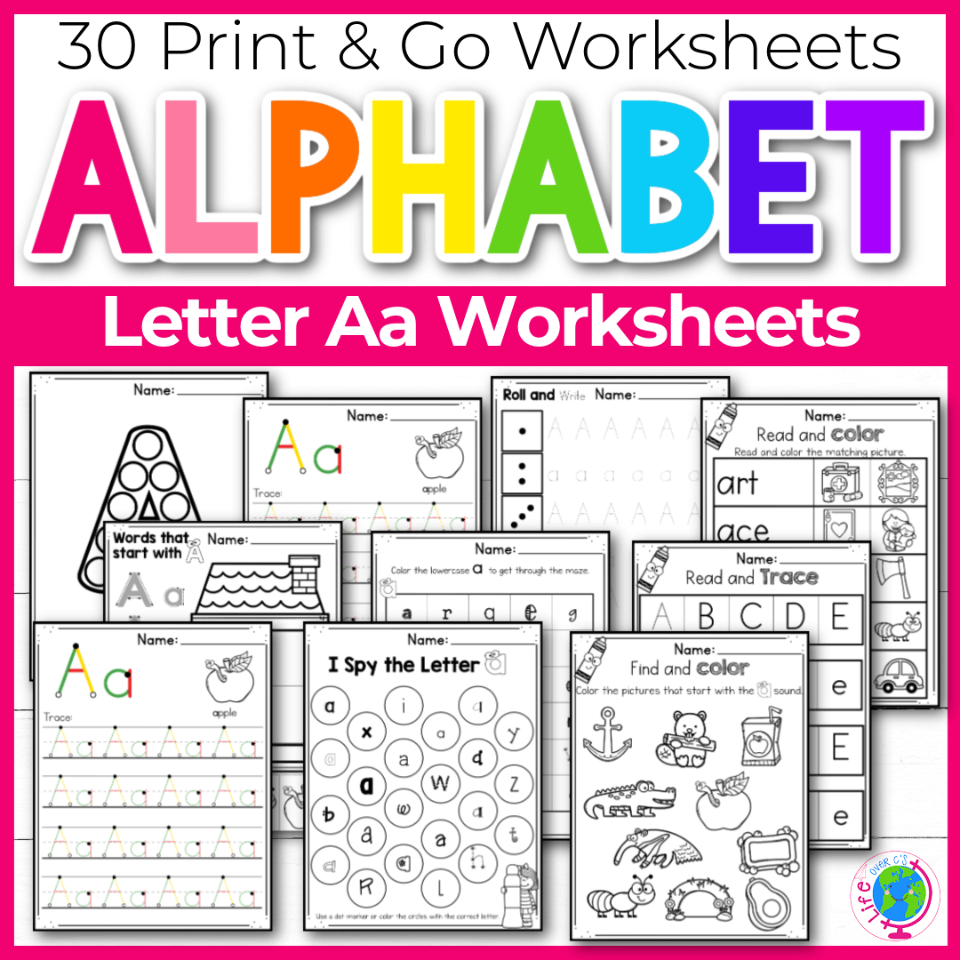 Alphabet Worksheets Letter A Life Over C 39 s Club Alphabet Worksheets Letter A Life Over C 39 s Club