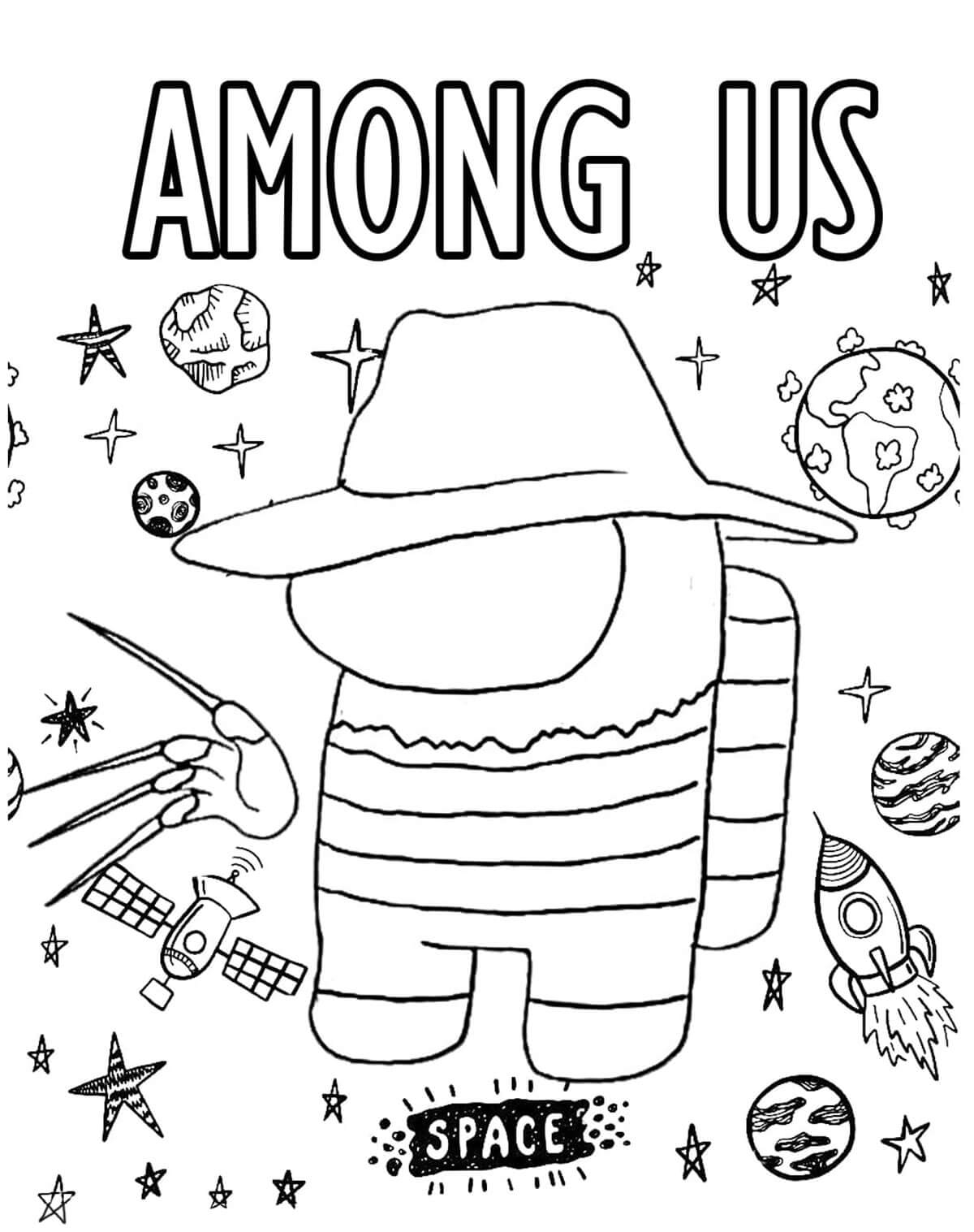 Among Us Coloring Pages For Free Coloring Page