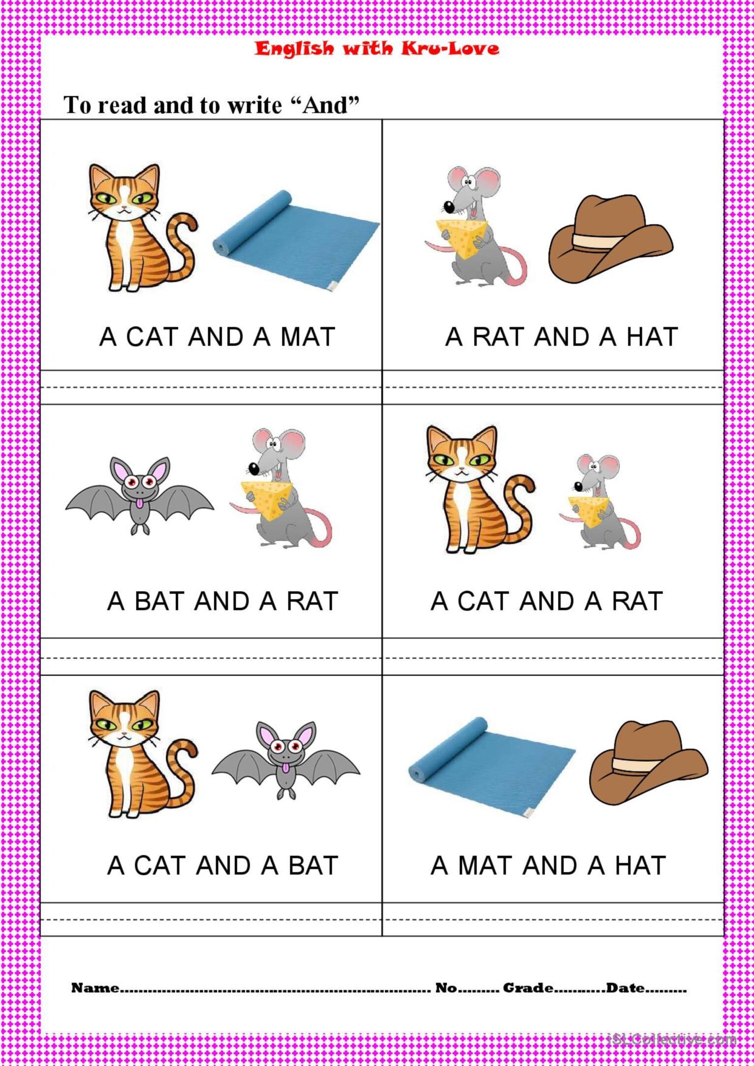 And For Kids General Gramma English ESL Worksheets Pdf Doc