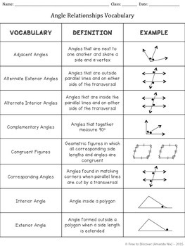 angle relationships worksheet angle relationships worksheet