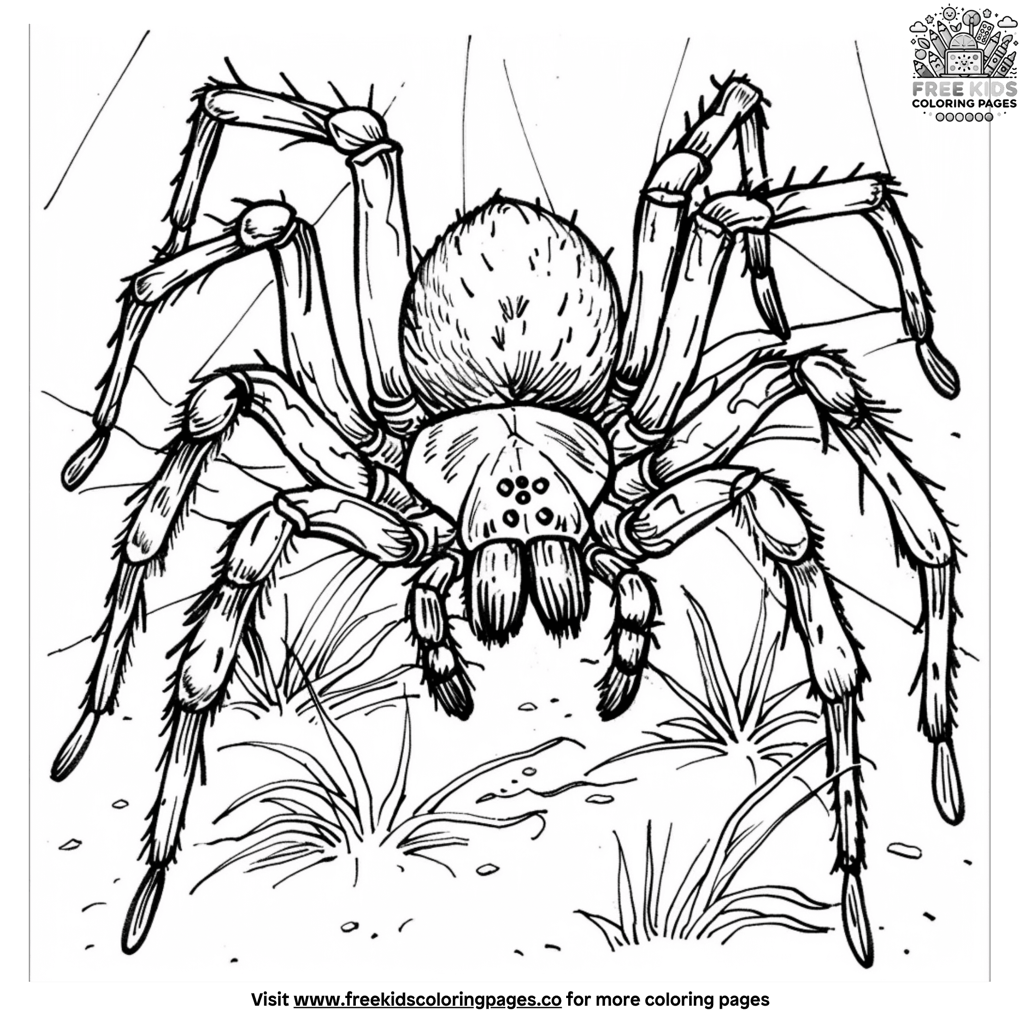 Animal Coloring Pages Featuring Fascinating Spiders