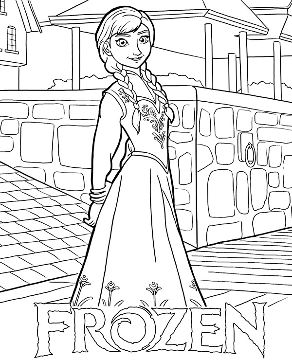 Anna Coloring Page Frozen