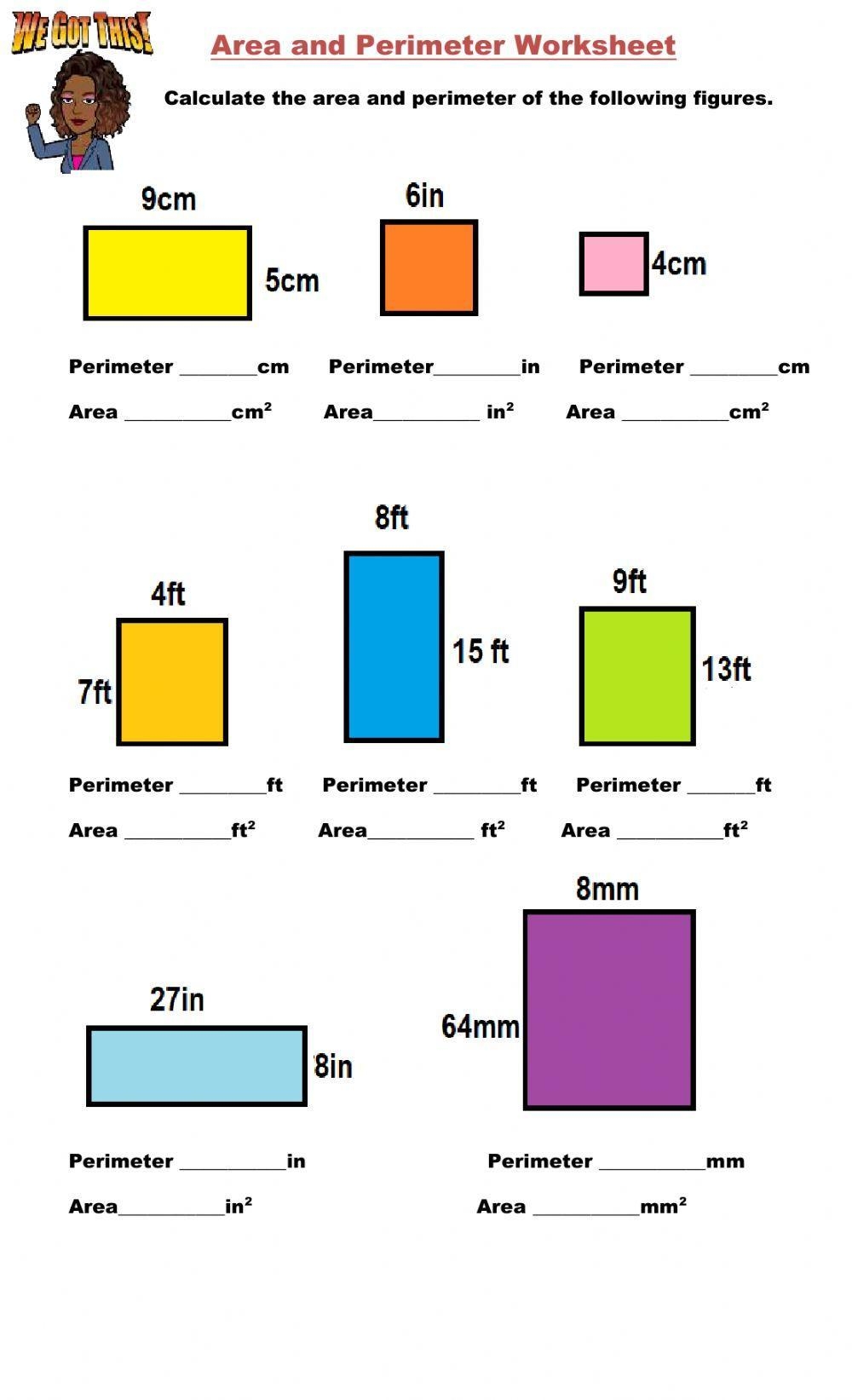 area and perimeter worksheets area and perimeter worksheets