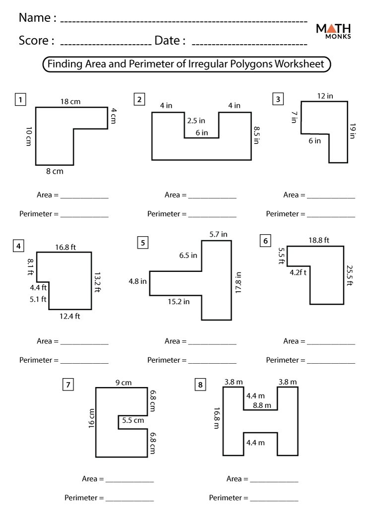 Area And Perimeter Worksheets Interactive Math Practice