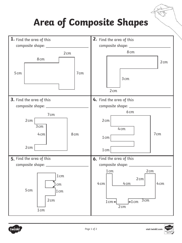 Area Of Composite Shapes Challenge Cards PDF Worksheets Library