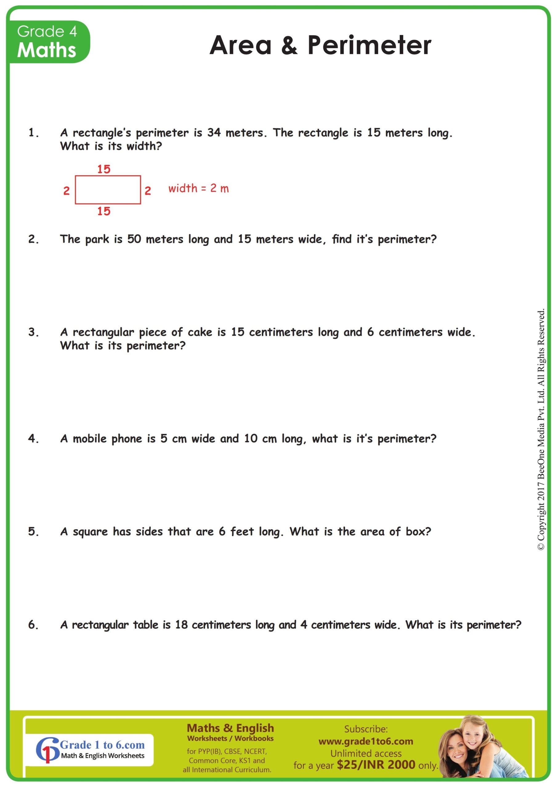 Area Perimeter Worksheet Worksheet Activity Sheets