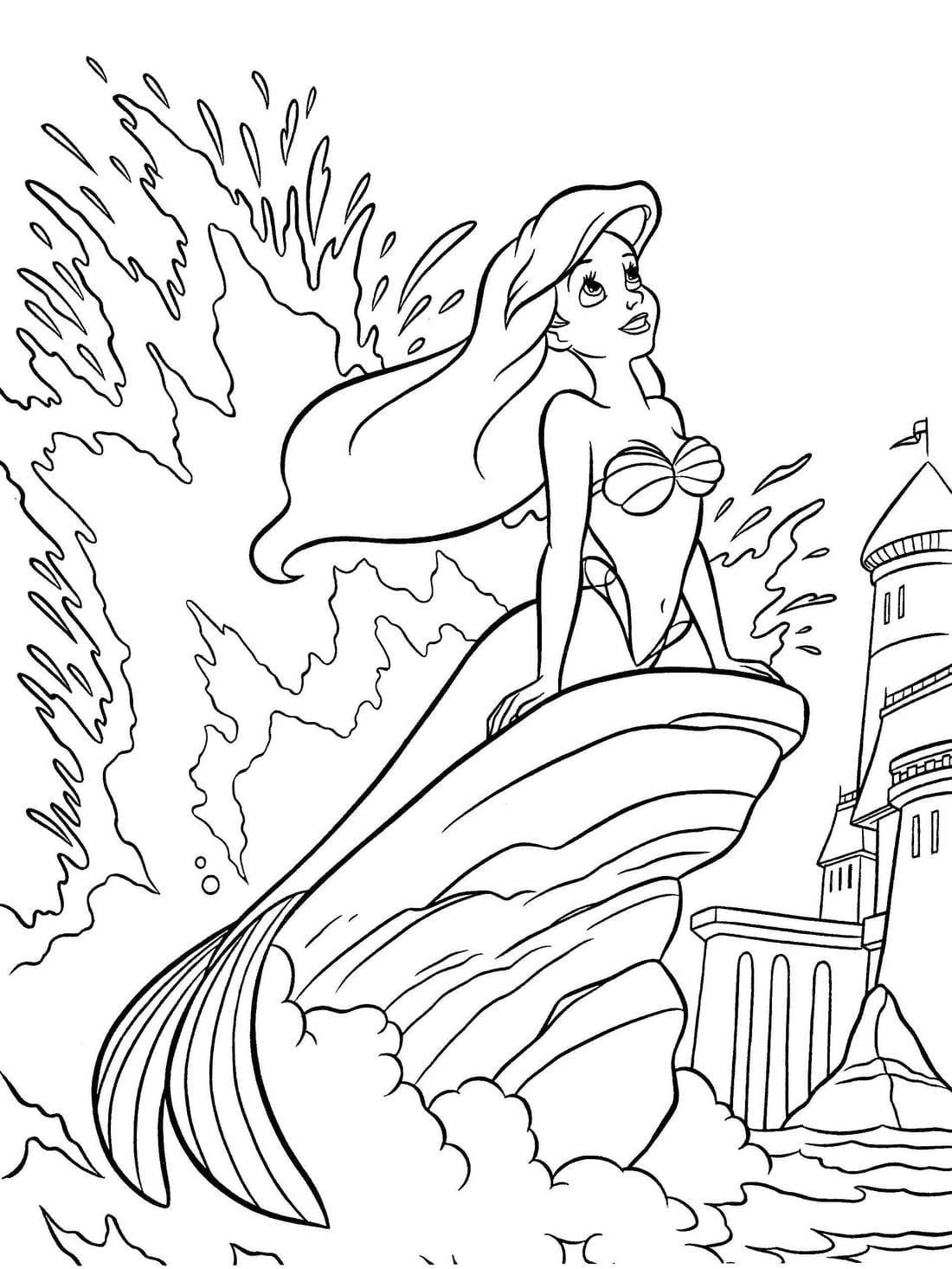 Ariel The Mermaid Coloring Pages 100 Printable Coloring Pages