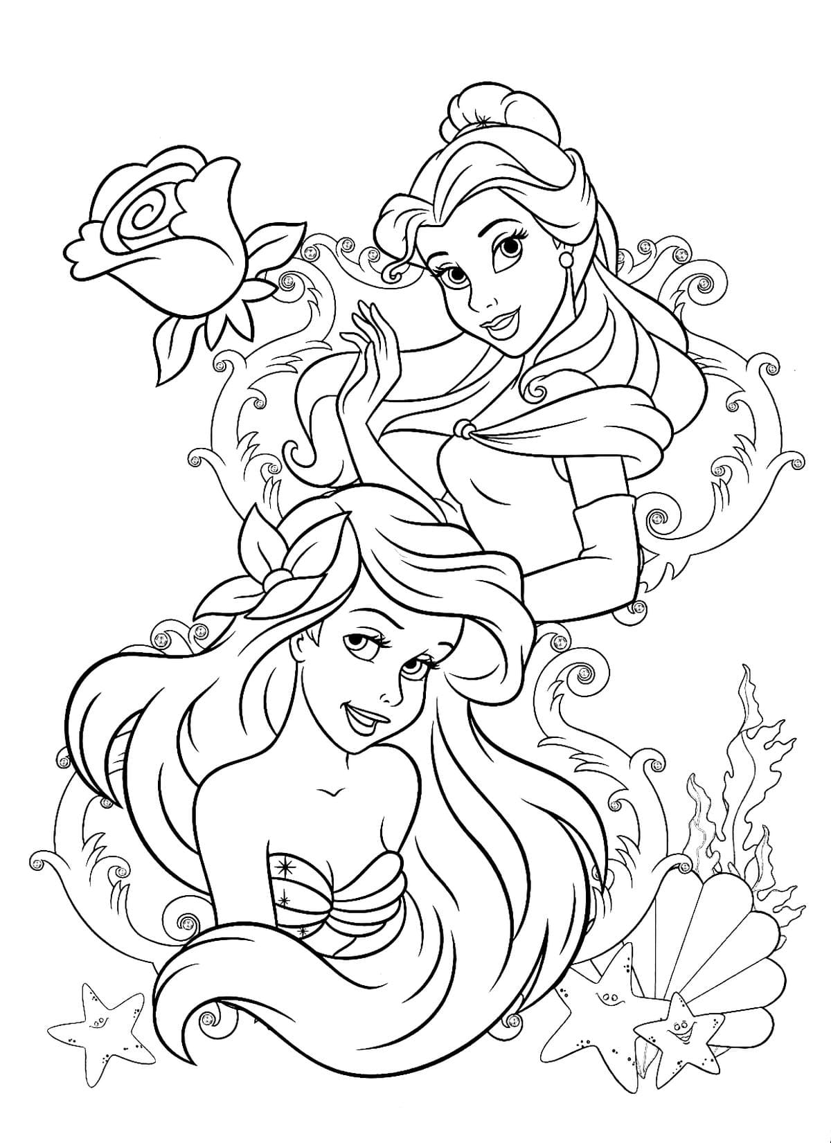 Ariel The Mermaid Coloring Pages 100 Printable Coloring Pages