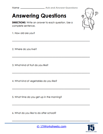 Ask And Answer Questions Worksheets 15 Worksheets Ask And Answer Questions Worksheets 15 Worksheets