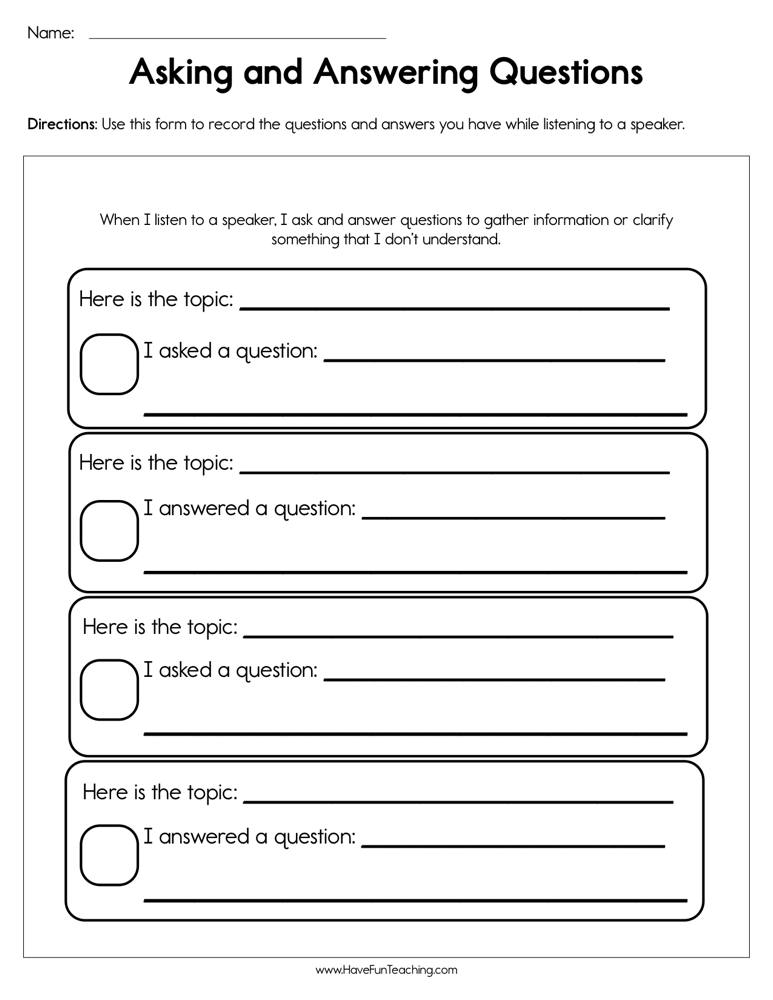 practice answering questions worksheet 1st grade practice answering questions worksheet 1st grade