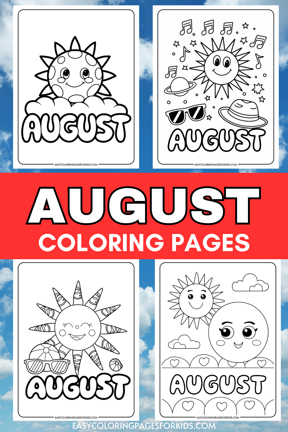 August Coloring Pages For Kids 5 Free Printable PDF Pages Easy August Coloring Pages For Kids 5 Free Printable PDF Pages Easy