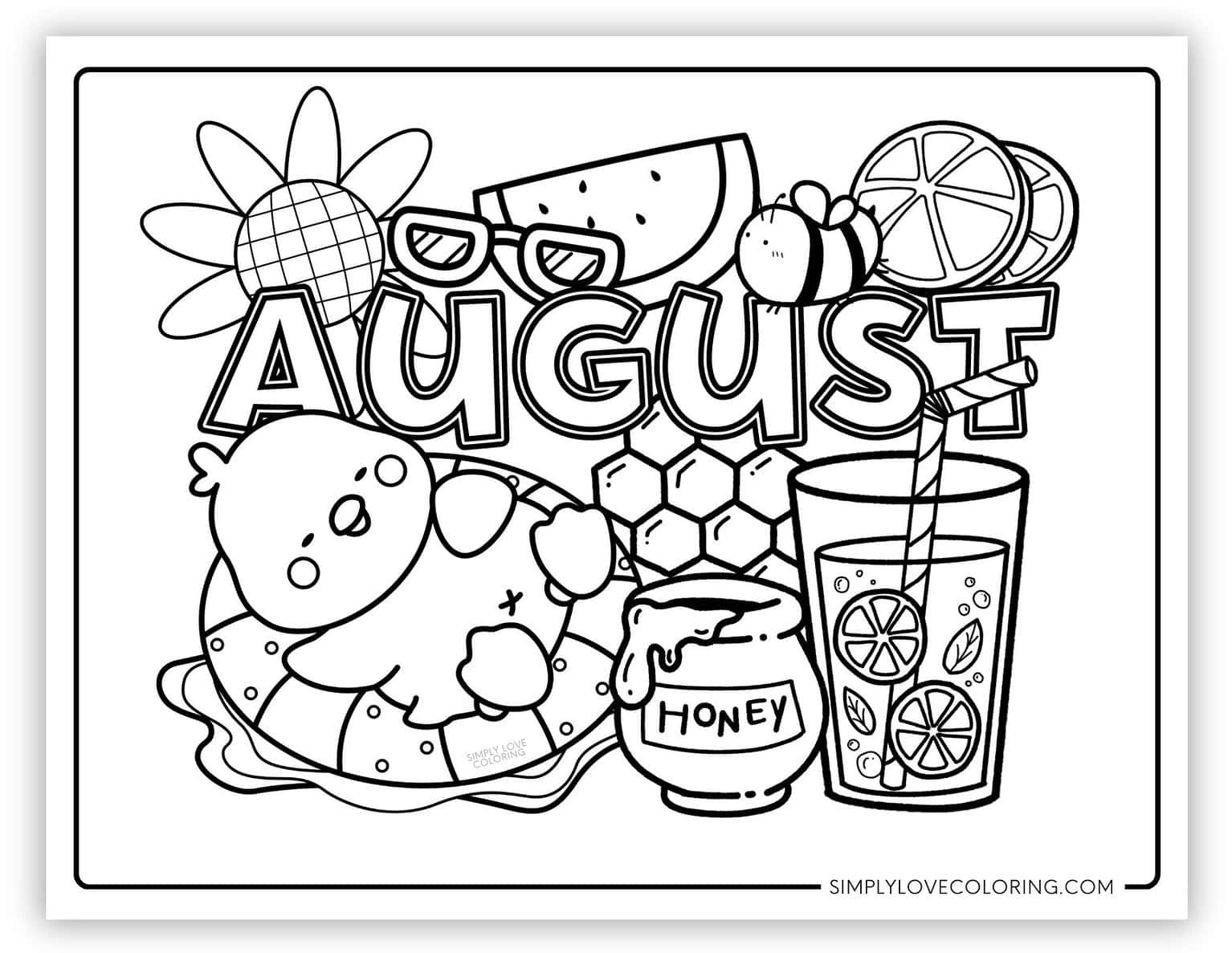August Coloring Pages Free PDF Printables Simply Love Coloring August Coloring Pages Free PDF Printables Simply Love Coloring