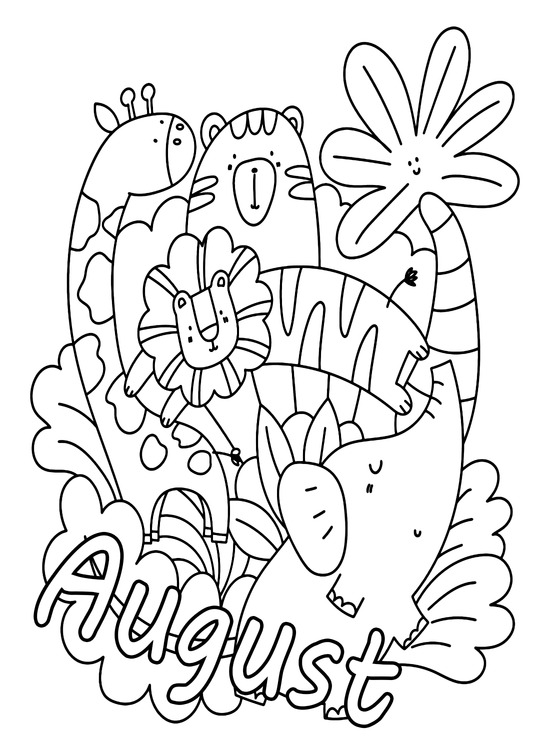 August Printable Coloring Pages 2025 August Printable Coloring Pages 2025