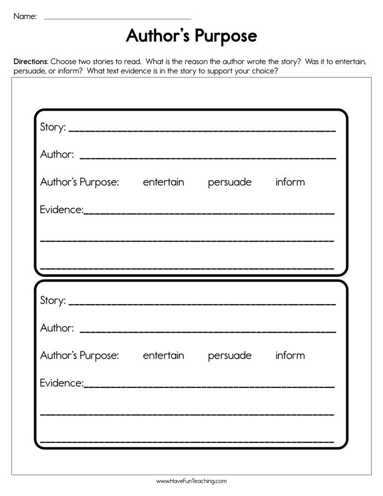 Author 39 s Purpose Worksheet By Teach Simple Author 39 s Purpose Worksheet By Teach Simple