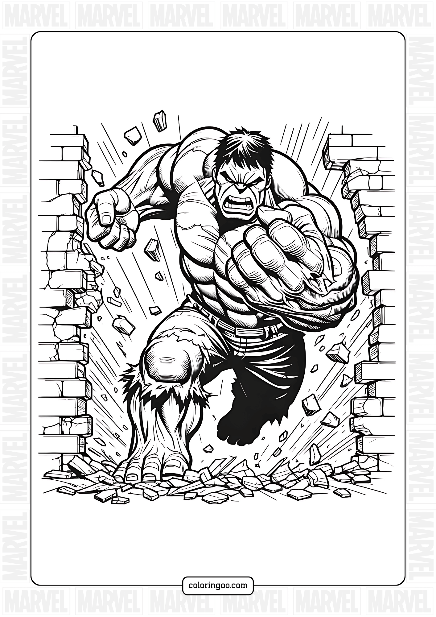 Avengers Hulk Coloring Pages 2025 