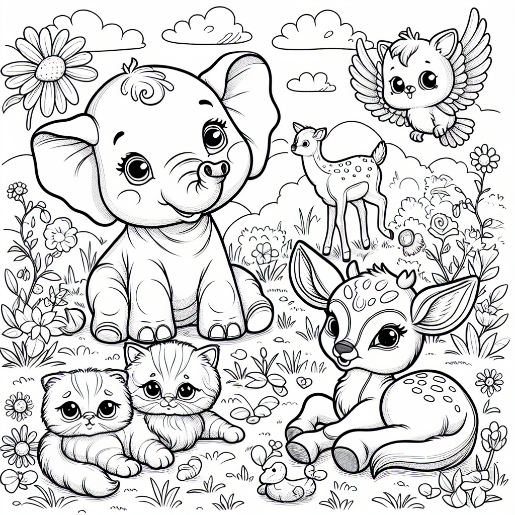 Baby Animal Coloring Pages To Print