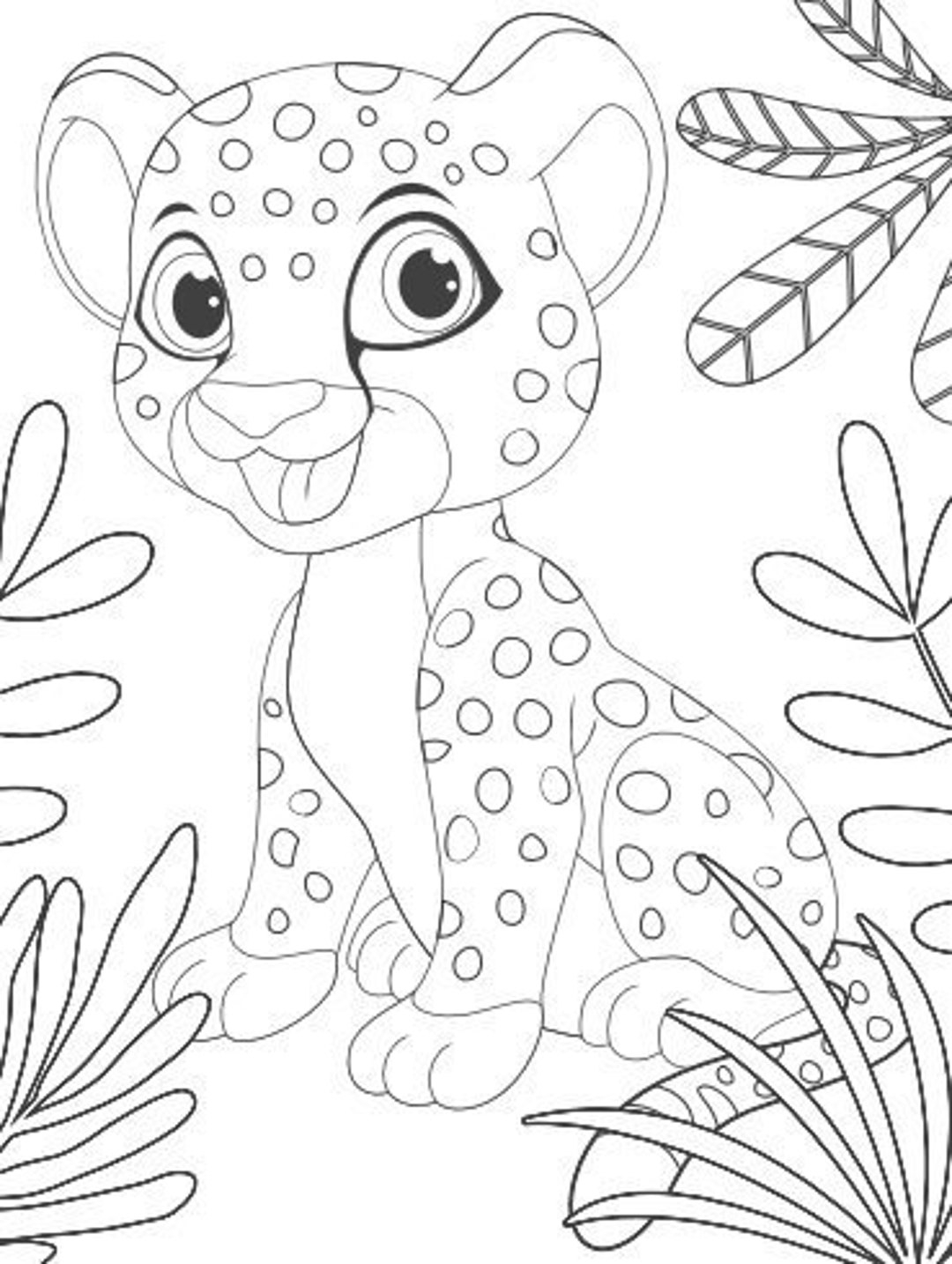 Baby Cheetah Coloring Pages For Kids