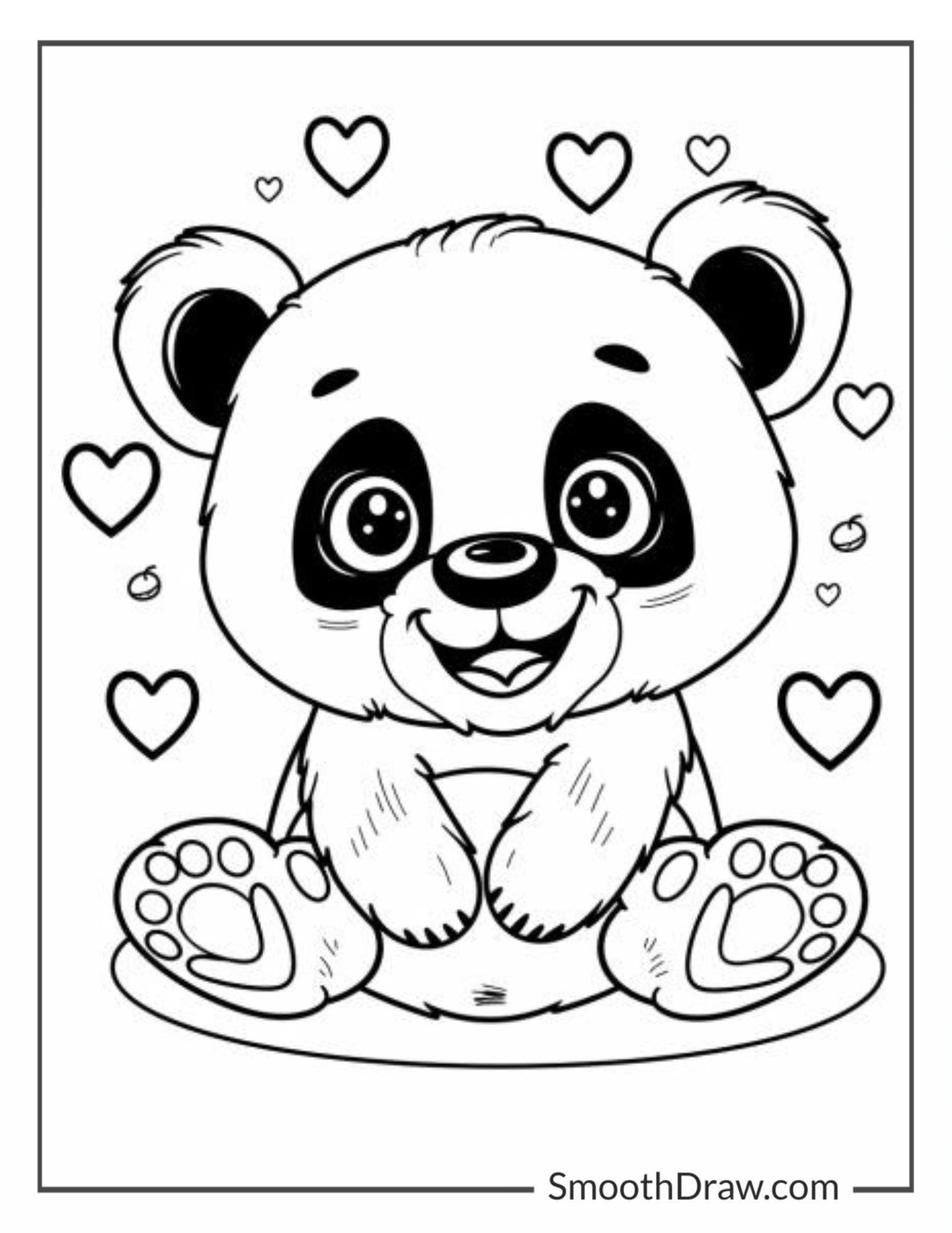 Baby Panda Bear Coloring Pages