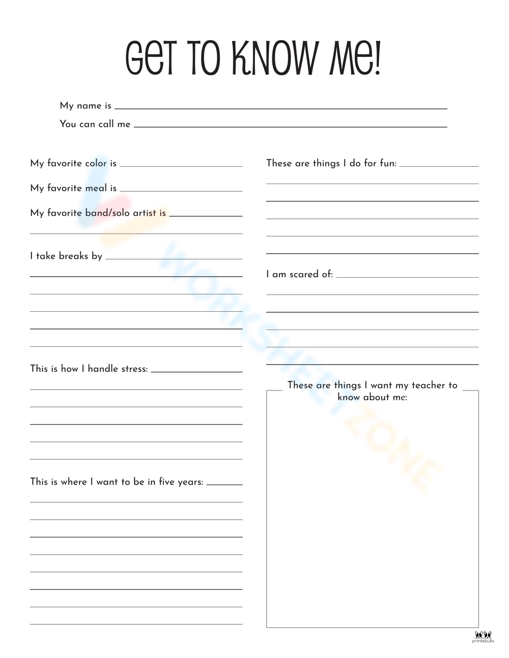 Back To School Printable Get To Know Me Worksheet Worksheet Back To School Printable Get To Know Me Worksheet Worksheet