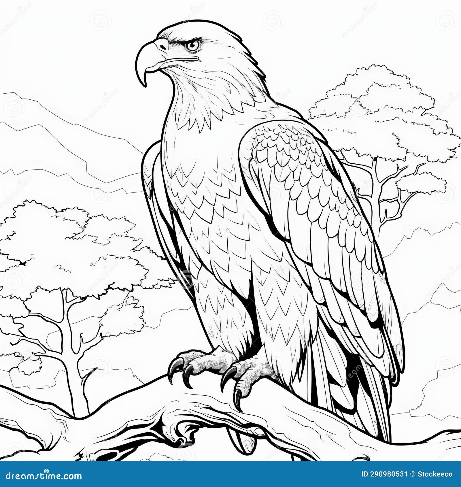 Bald Eagle Coloring Page For Preschoolers Bald Eagle Coloring Page For Preschoolers