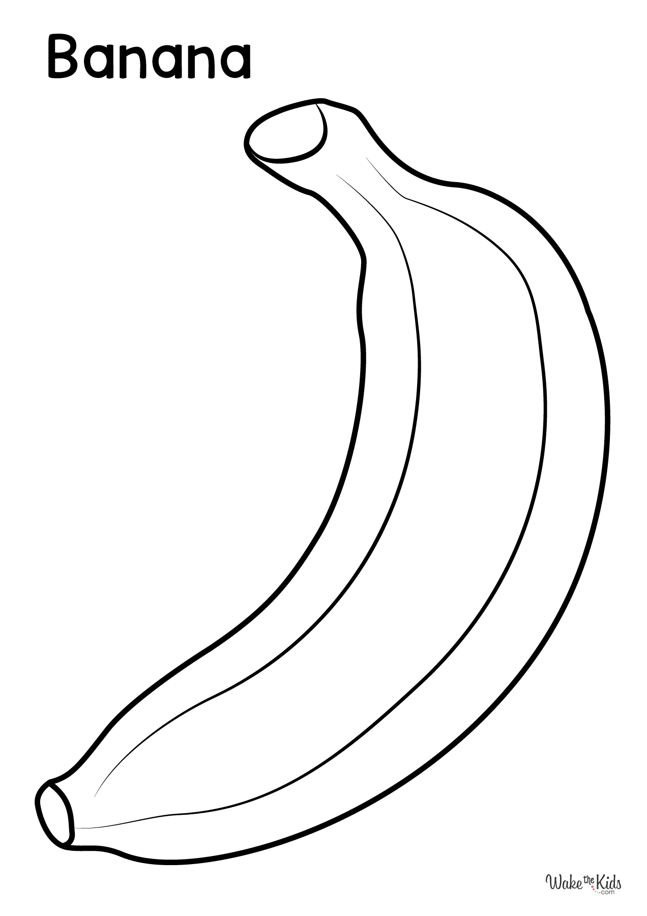 Banana Coloring Pages Free Printable PDFs WakeTheKids