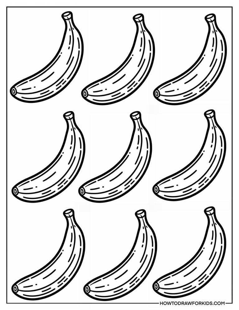 banana coloring page