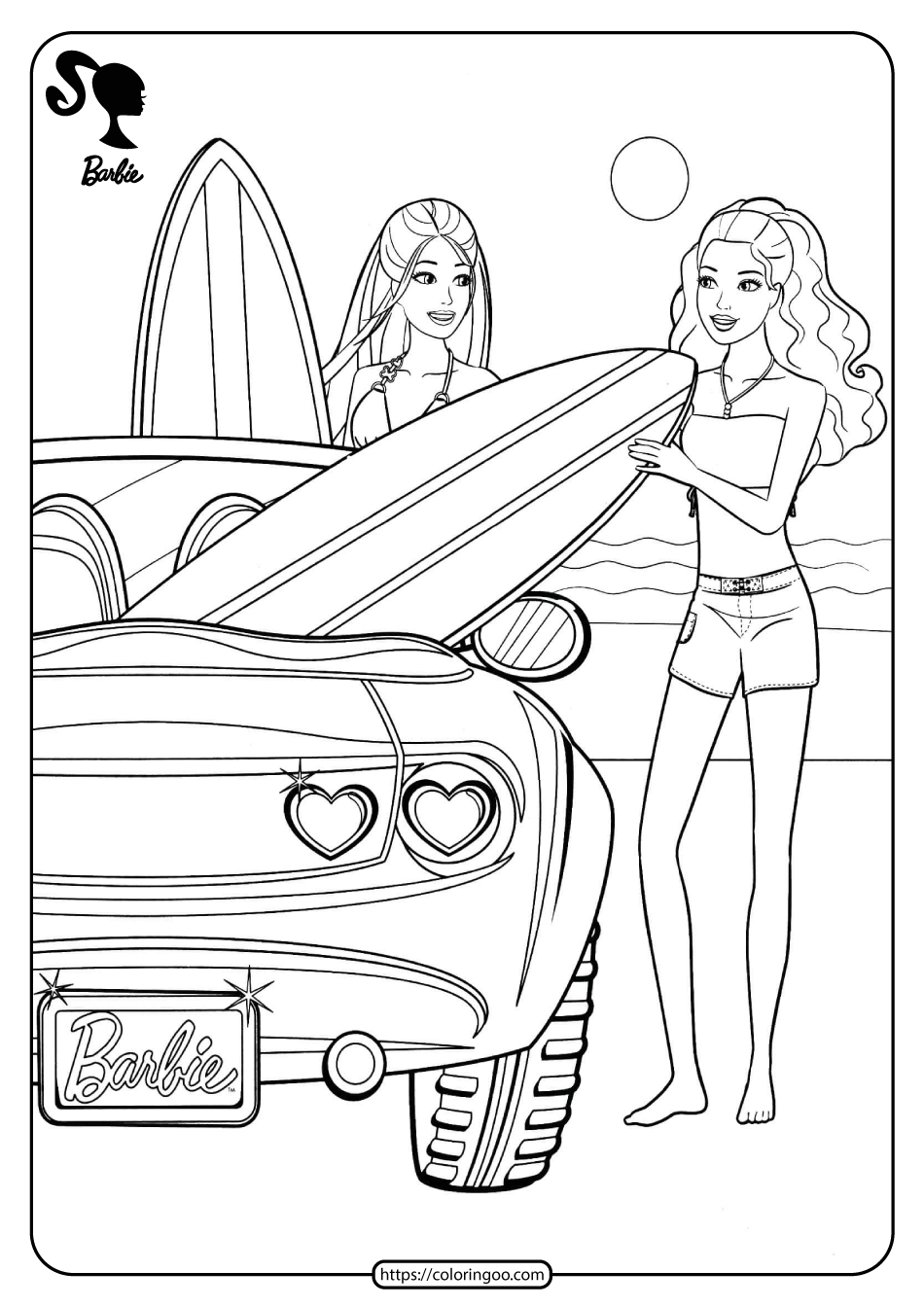Barbie Free Printable Coloring Pages