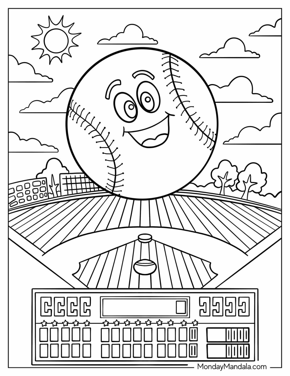 Baseball Themed Coloring Pages Baseball Coloring Pages Printable Games