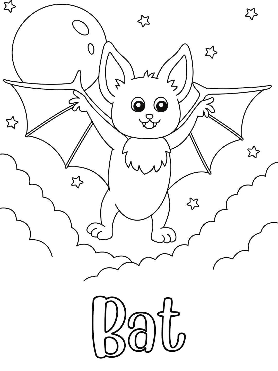 bat coloring page bat coloring page