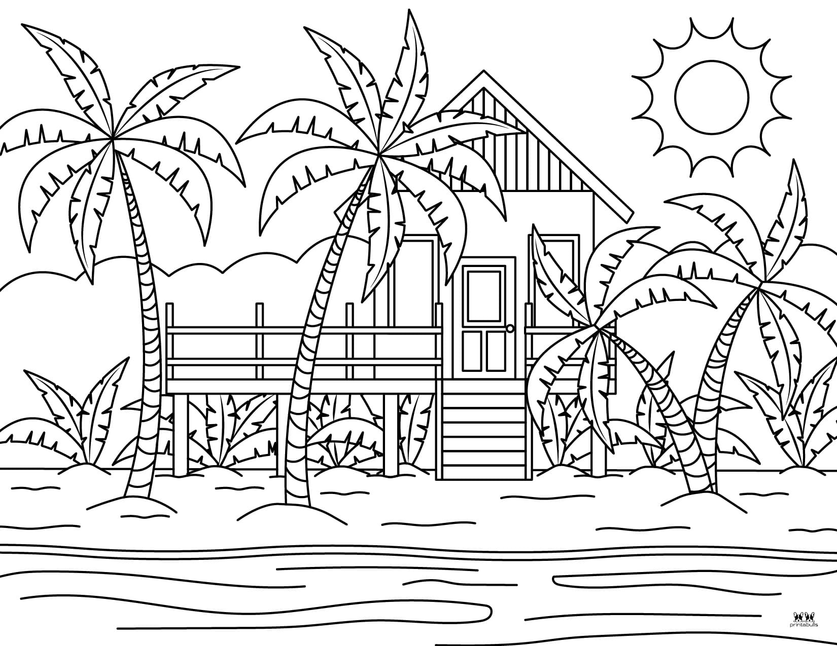 Beach Coloring Pages 25 FREE Pages Printabulls