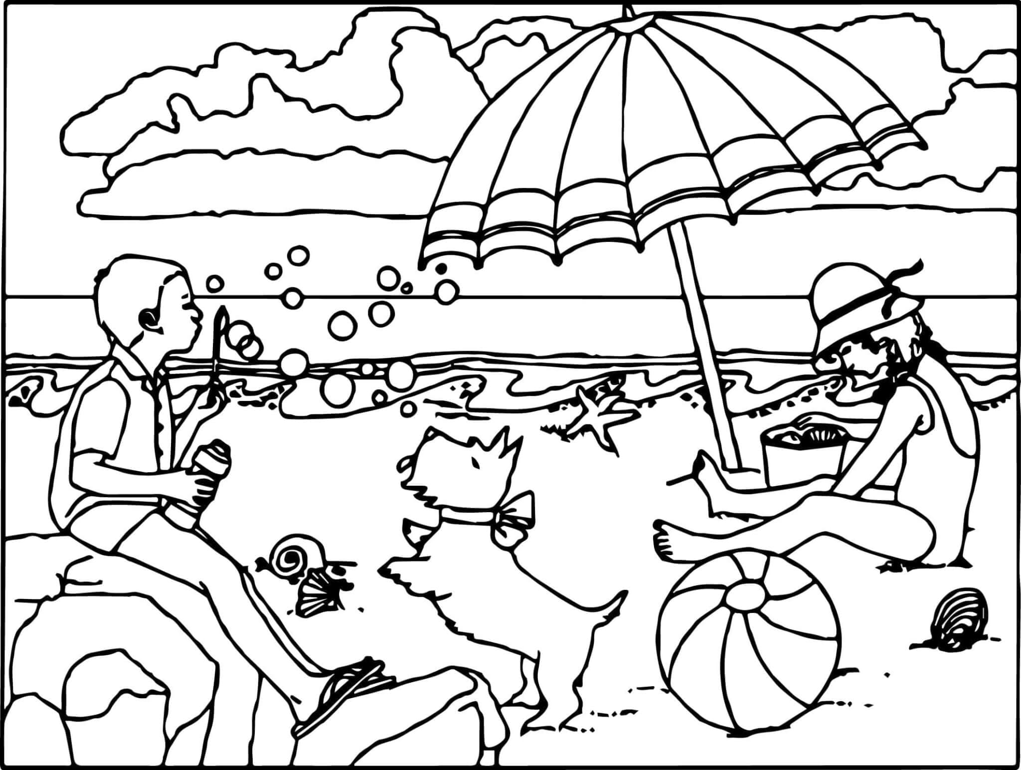 Beach Coloring Pages For Kids Beach Coloring Pages For Kids