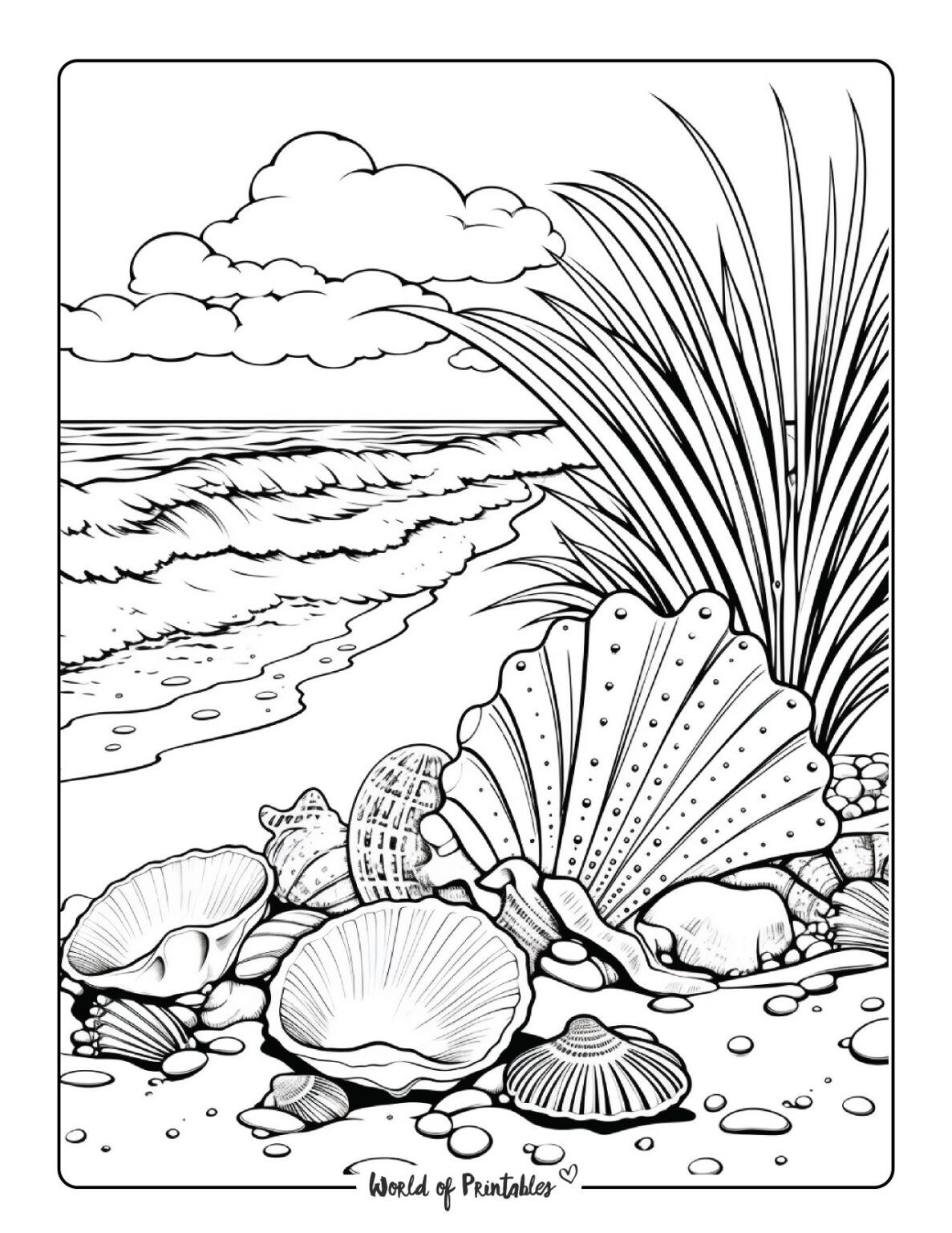 Beach Coloring Pages World Of Printables