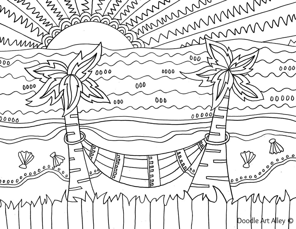 Beach Sunset Coloring Pages At GetColorings Free Printable 
