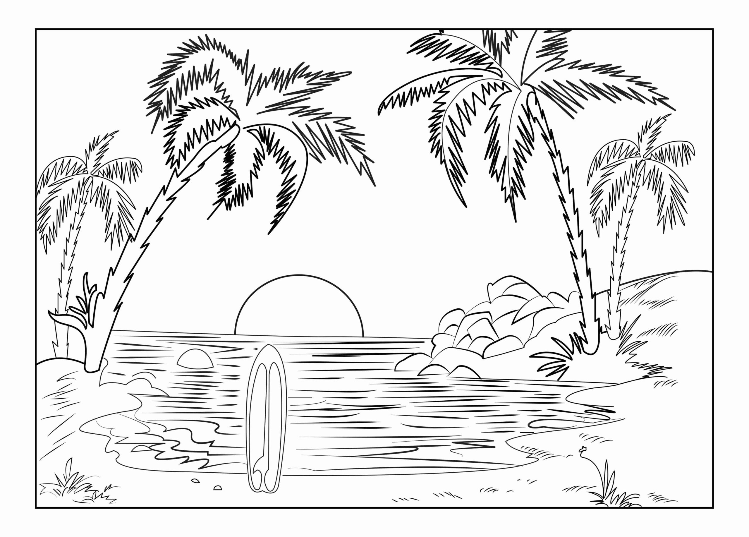 coloring pages beach coloring pages beach