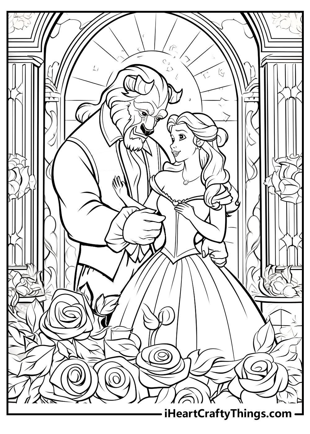 Beast From Beauty And The Beast Coloring Pages