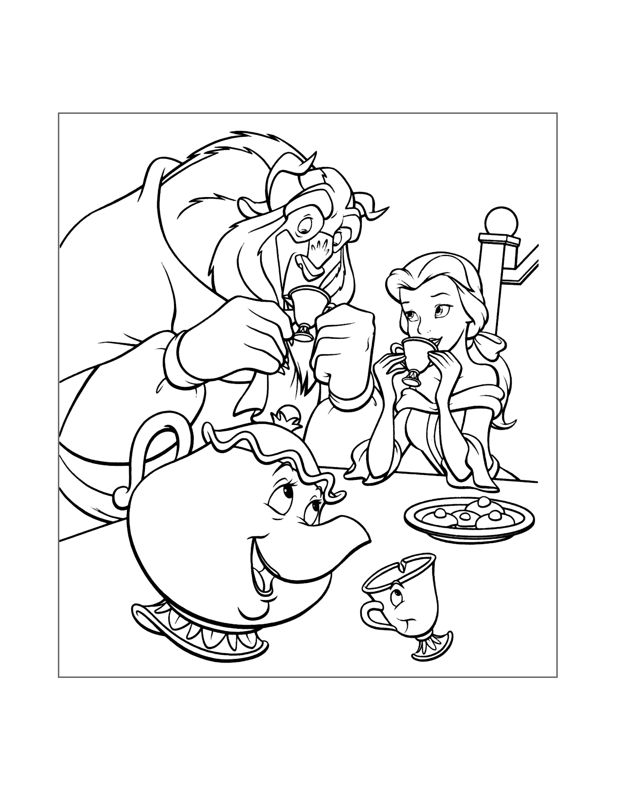 Beauty And The Beast Coloring Pages Printable Coloring Pages FREE
