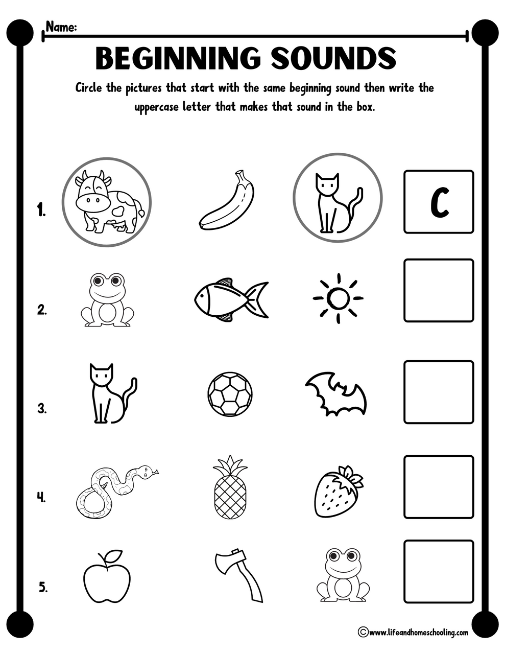 Beginning Sound Worksheets For Kids Fun Phonics Activities