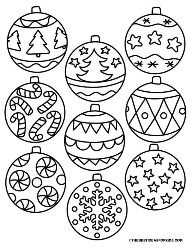 ornament coloring pages