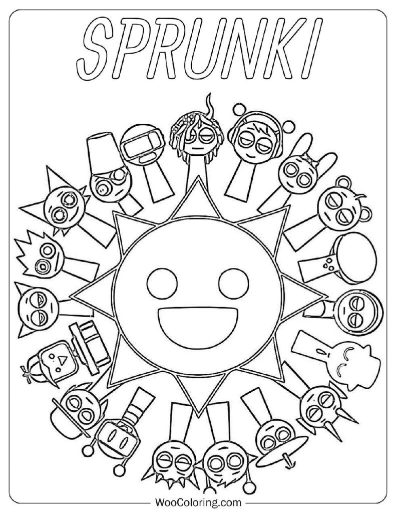 sprunki coloring pages printable sprunki coloring pages printable