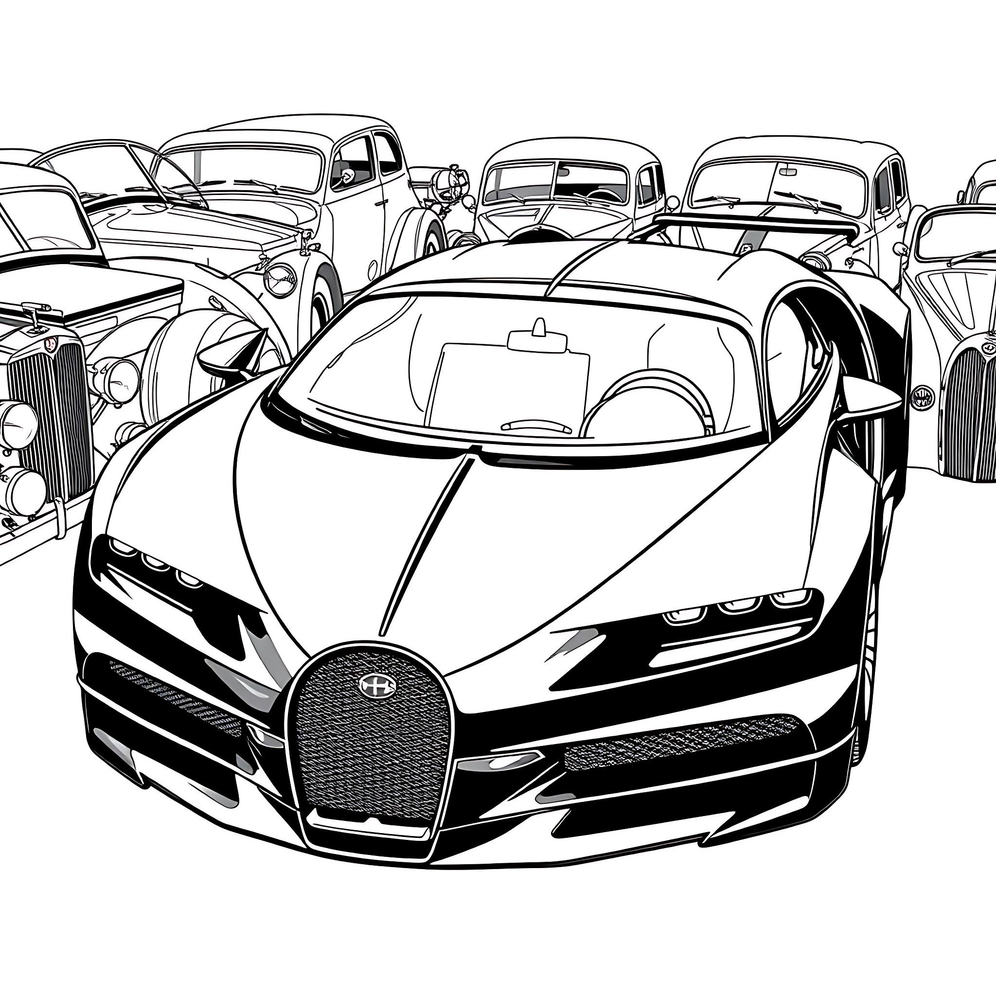 Best Bugatti Coloring Pages Free Printable PDF 