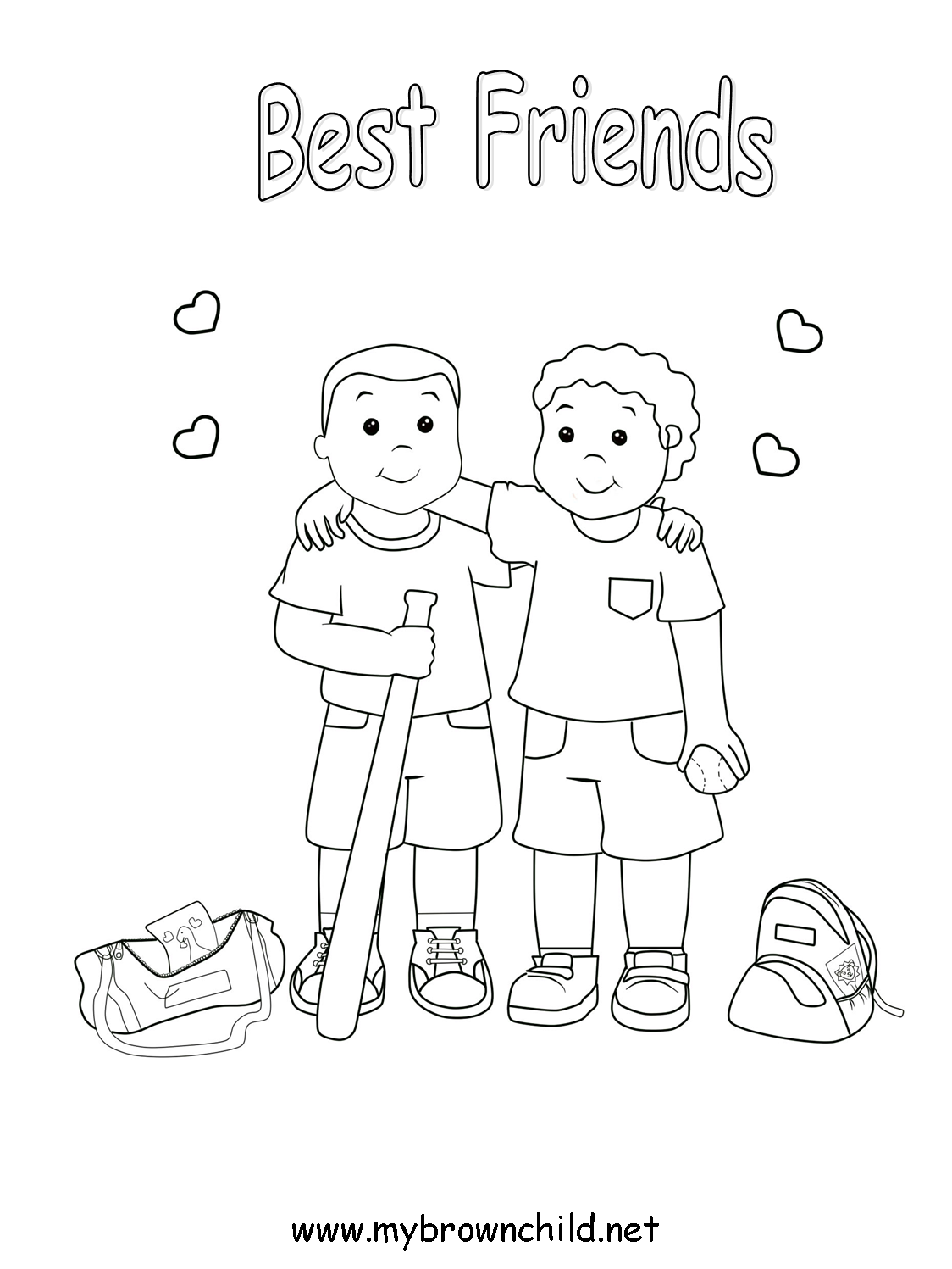 Best Friend Coloring Pages To Download And Print For Free