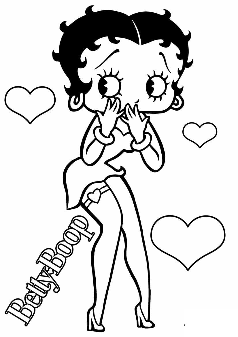 Betty Boop Coloring Pages ColoringLib