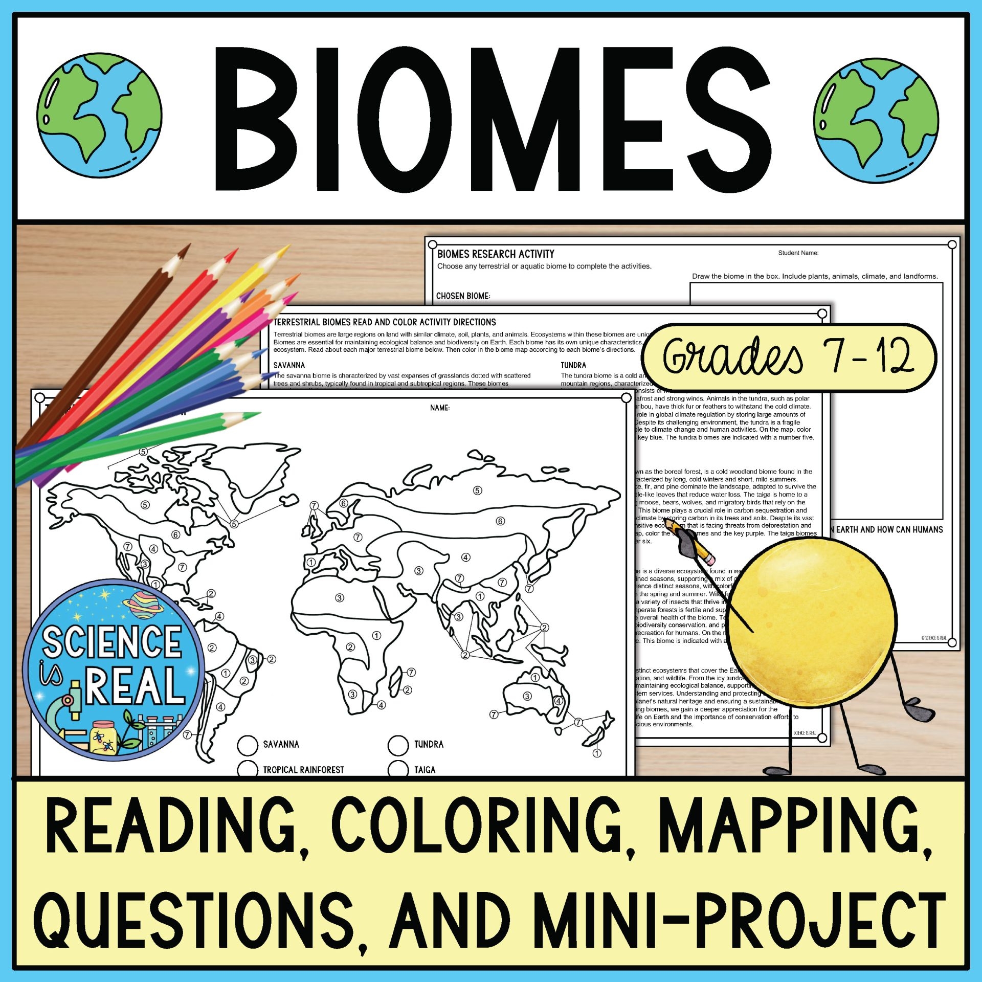 Biomes Map Coloring Worksheet Science Is Real Education Worksheets 