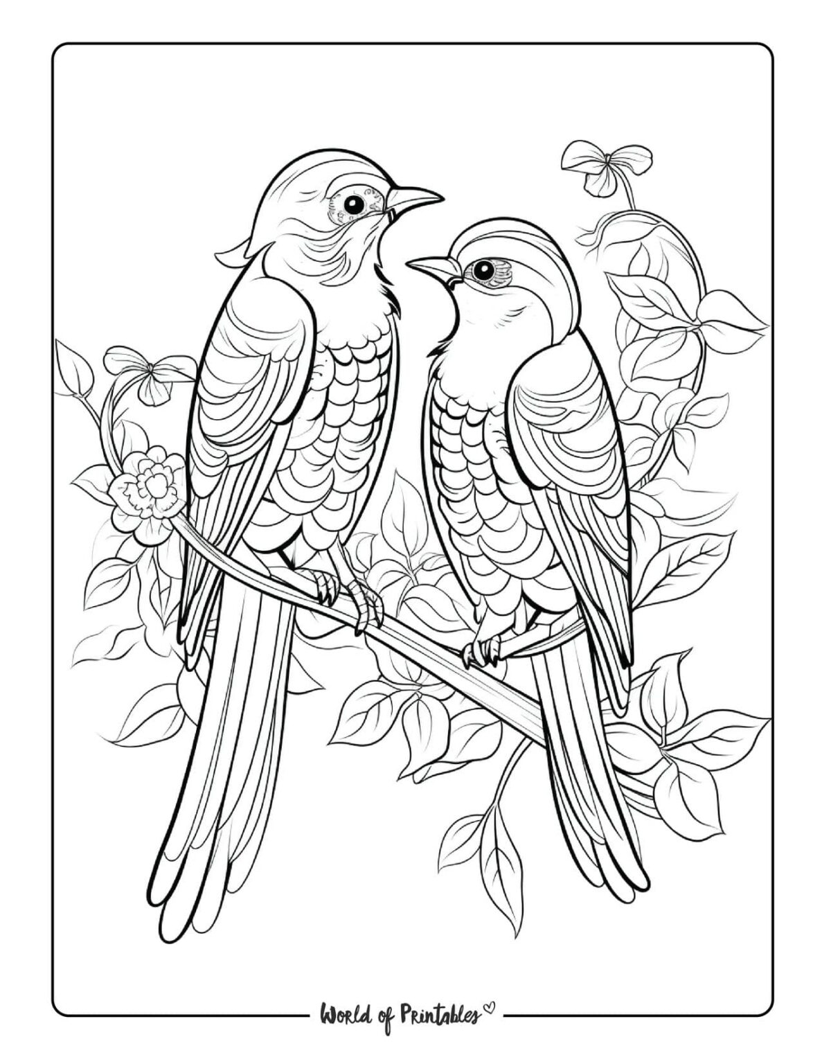Bird Coloring Pages World Of Printables