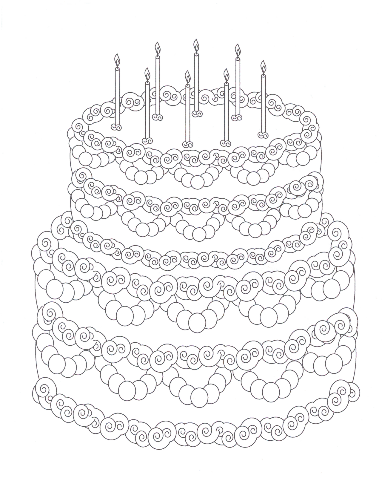 Birthday Cake Coloring Page Printable At GetColorings Free Birthday Cake Coloring Page Printable At GetColorings Free