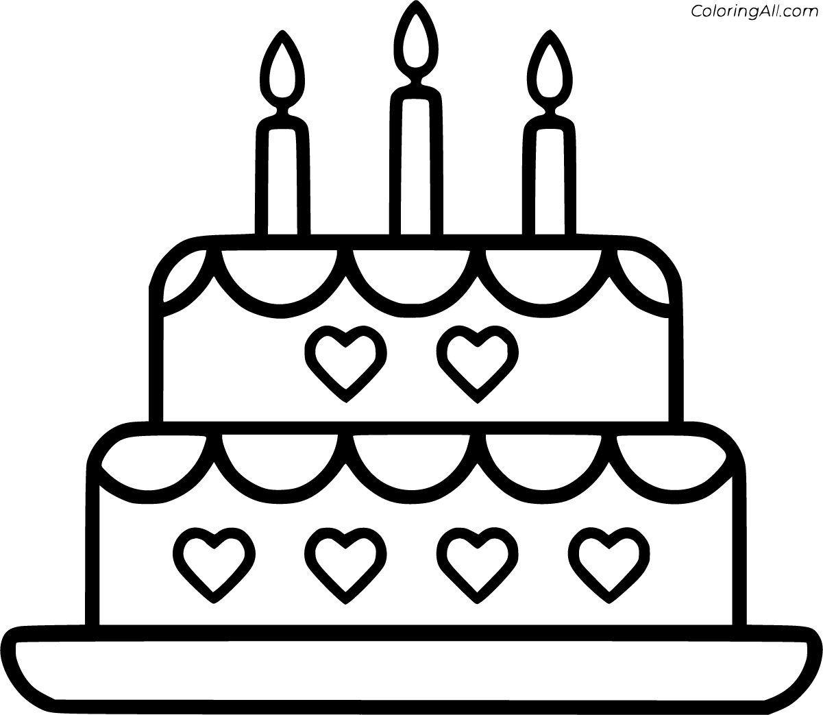 Birthday Cake Coloring Pages 63 Free Printables ColoringAll Birthday Cake Coloring Pages 63 Free Printables ColoringAll