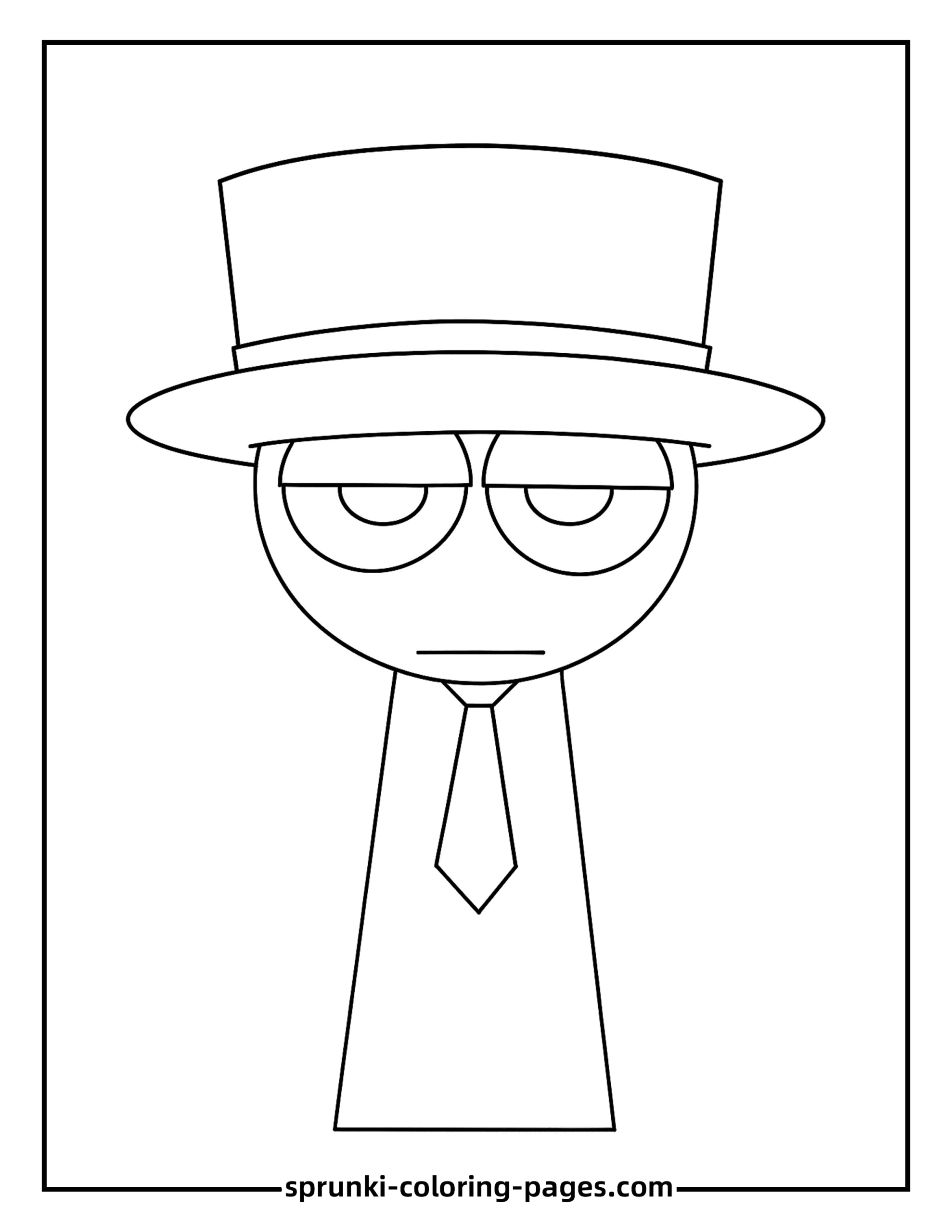 mr black sprunki coloring page mr black sprunki coloring page