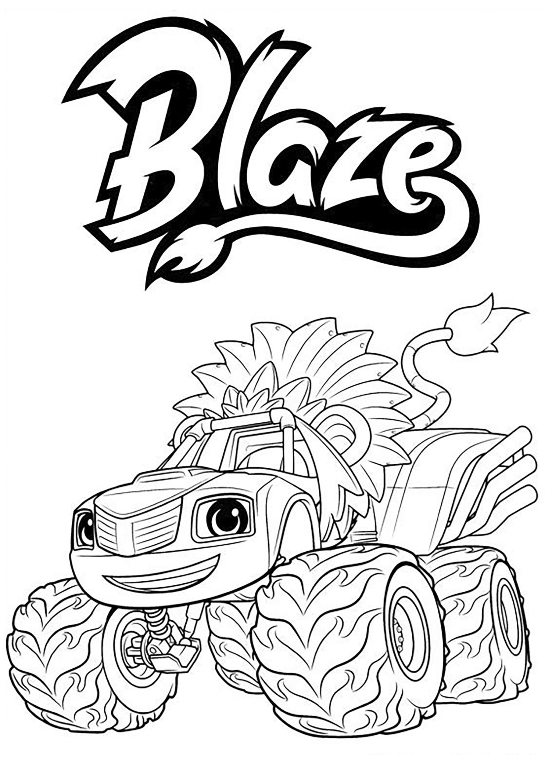 Blaze To Print And Color Blaze And The Monster Machines Coloring Pages
